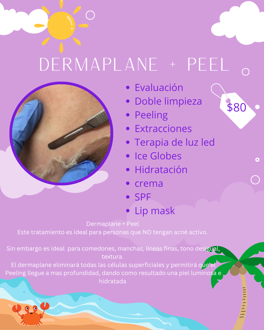 Dermaplane + PEEL